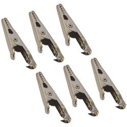 HP Autozubehör Krokodil-Klemmen Pluspol, Minuspol 20205 (L x B) 45 mm x 5 mm