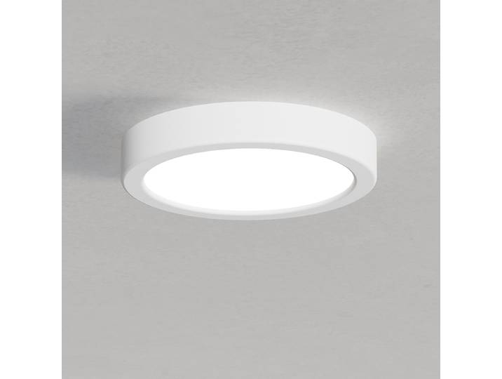 Plafonnier LED rond Ø 17cm Argenté/Blanc Polycarbonate LED Module LED
