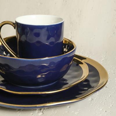 Stone Lain Porcelain Gold Halo Dinnerware Set