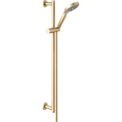 KEUCO IXMO Brause-Set 59587250801 messing gebürstet, Rosetten rund, 3 Strahlarten