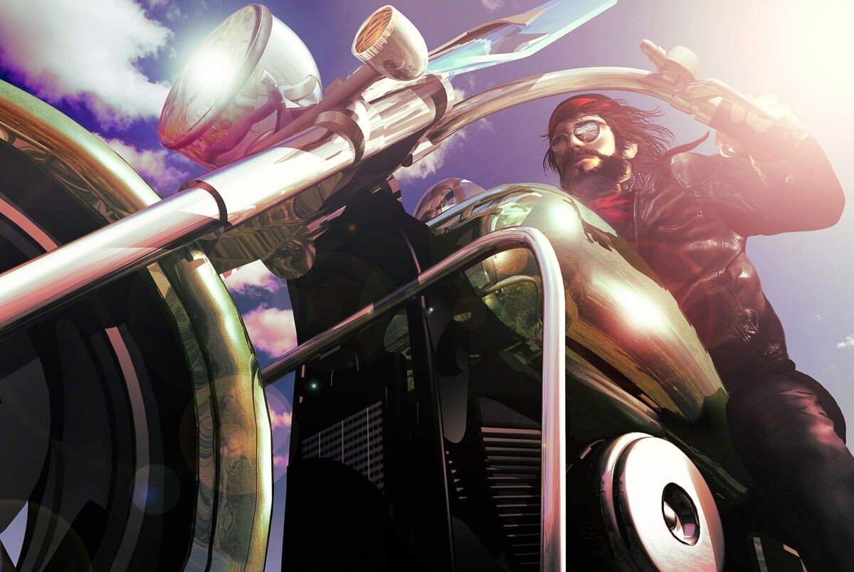 Papermoon "Motorrad" bunt B/L: 4m x 2,6m, Bahnen: 8 Stk.