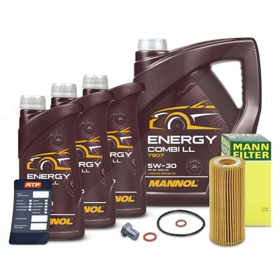 Mann-filter Ölfilter + 8l 5W-30 Motoröl [Hersteller-Nr. 41171782] für BMW