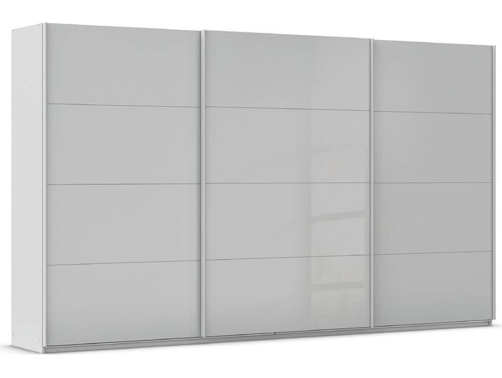 Schwebetürenschrank, Grau, 360x210x62 cm, Holzwerkstoff, Durchdachte Innenausstattung, Modern, Rauch