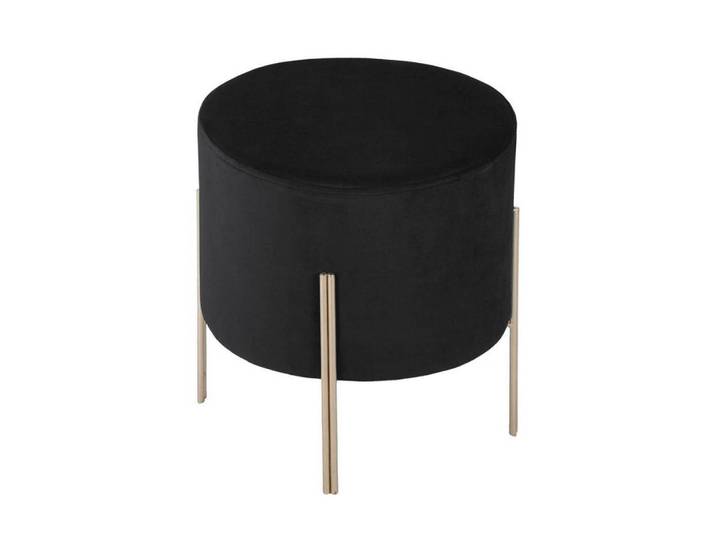 Atmosphera Createur d´interieur Hocker 33/33/40 cm, Schwarz, Rund, 33x40x33 cm, Wohnzimmer, Sessel, Hocker & Hockerbänke, Sitzhocker