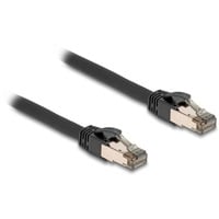 RJ-45 Netzwerkkabel Cat.6a U/FTP ultra flexibel schwarz, 10 Meter, innerer Edelstahlmantel