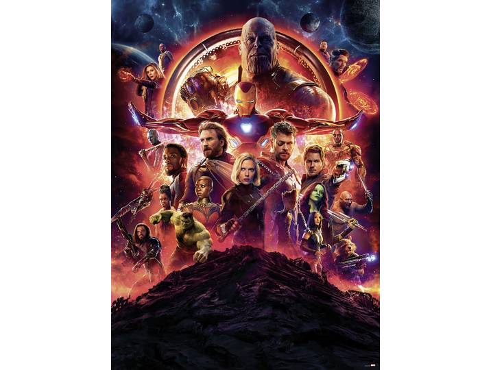 Fototapete KOMAR Avengers-Infinity-War-Movie-Poster - Grösse 184 x 254 cm , bunt, B:184m H:254m L:254m, Papier, Tapeten, Fototapete, Kinderzimmer