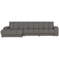 Chaiselongue Date aus Webstoff, klassisch und bequem, links, Farbe Mouse Grau, für 4–5 Personen