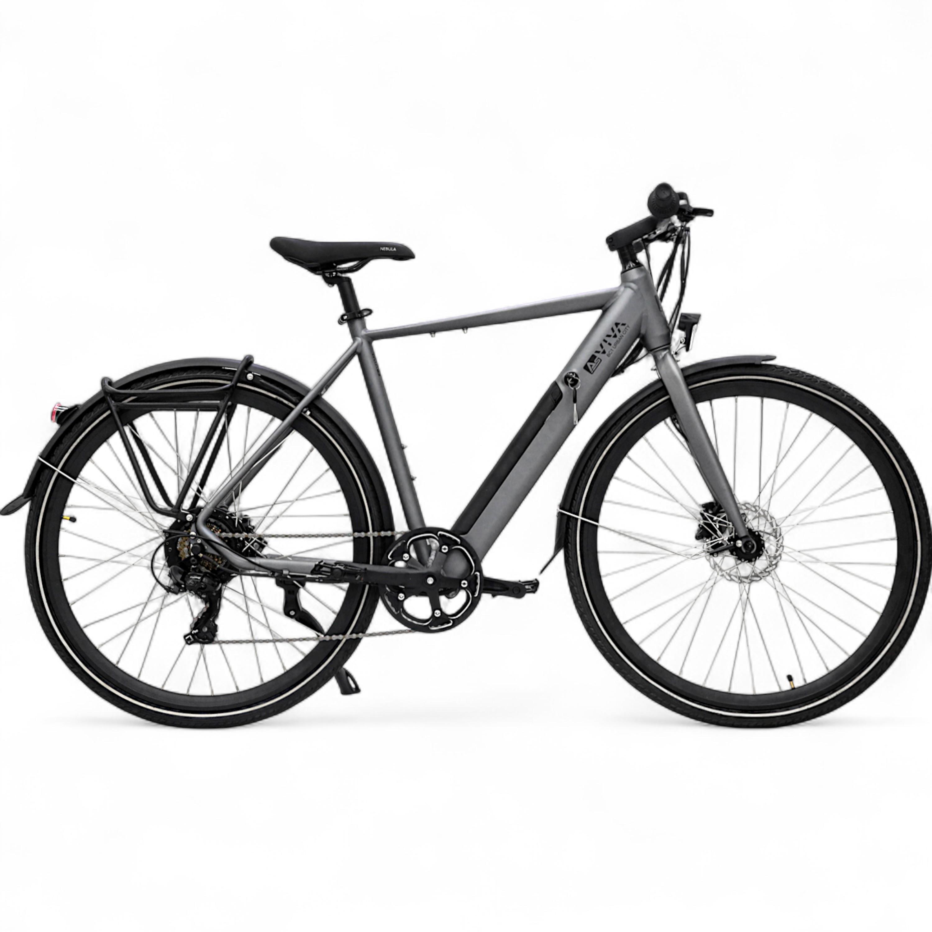 AsVIVA BC1-C Urban E-Bike 250W, 7 Gang Shimano, Akku, LED, Scheibenbremsen