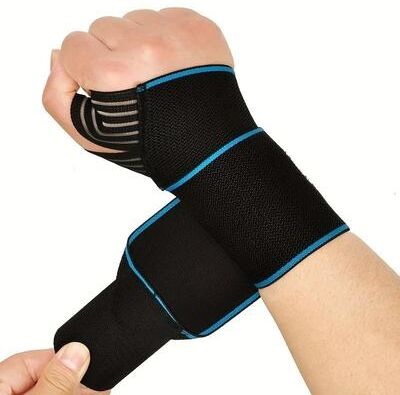 Uplift Essentials Adjustable High Performance Fitness Wrist Support Strap blue