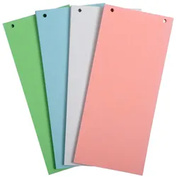 Exacompta Packung mit 100 Trennstreifen gelocht aus Recycling-Karton 180g/qm, 105x142mm - Forever