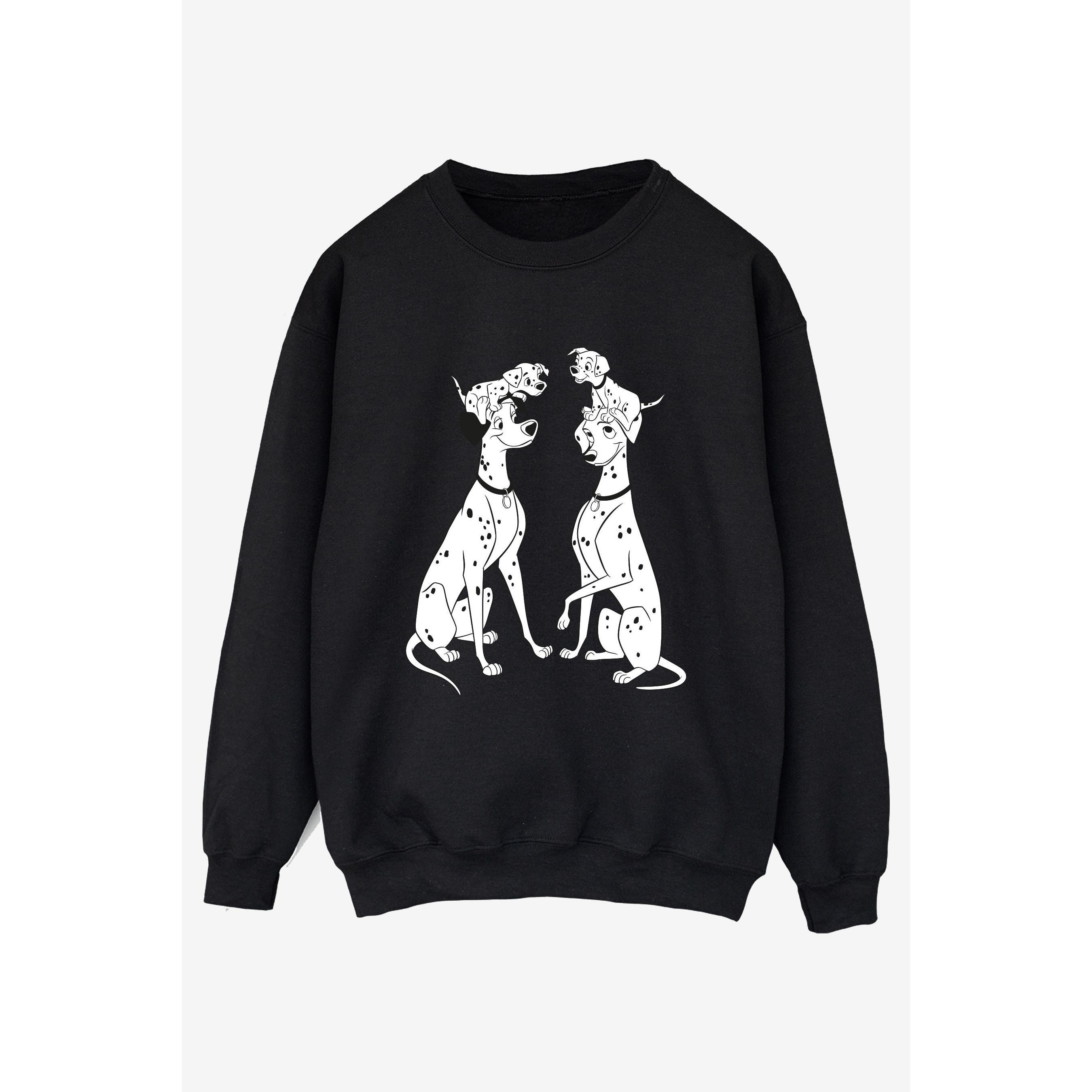 Disney Dames/Dames 101 Dalmatiërs Familie Sweatshirt (Zwart)