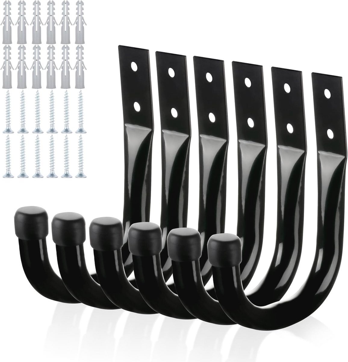 Heavy Duty Garage Hooks - Set van 6 grote wandhaken voor efficiënte opslag