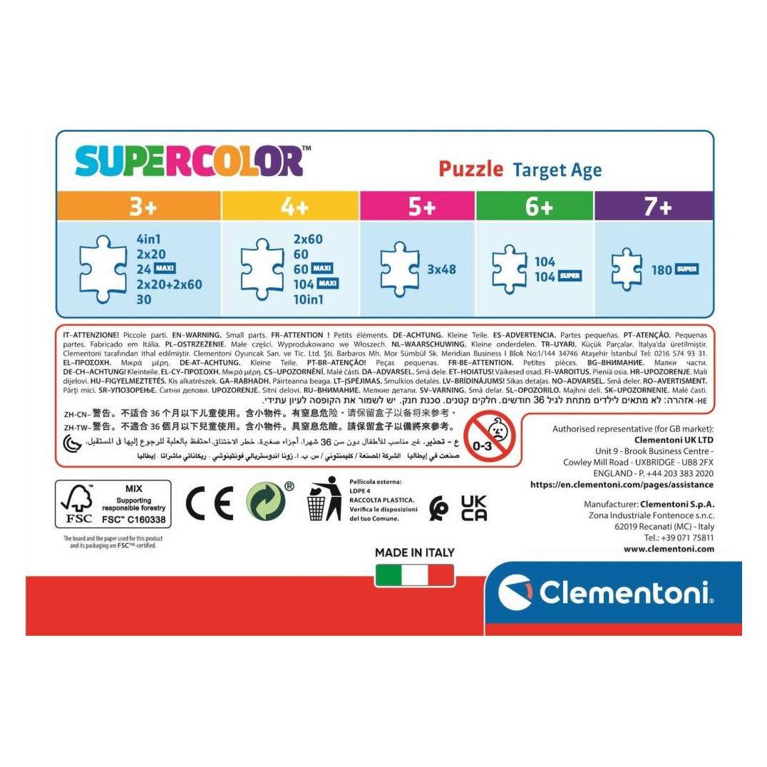 Clementoni Puzzle Super Color Disney Animals, 30 Teile. (8005125202782)