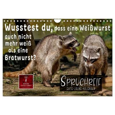 Spruchreif - Gute-Laune-Kalender (Wandkalender 2027 DIN A4 quer), CALVENDO Monatskalender