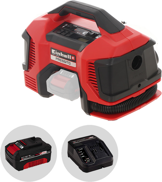 Einhell PRESSITO TE-AC 18/11 LiAC - Compresseur d'air à batterie compact portatif - 4Ah 18V