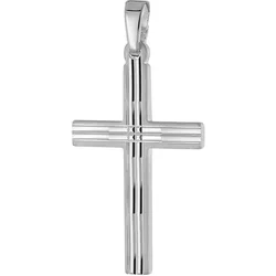 trendor 21312 Kreuz-Anhänger 925 Silber Rhodiniert 24 mm für Damen und Herren