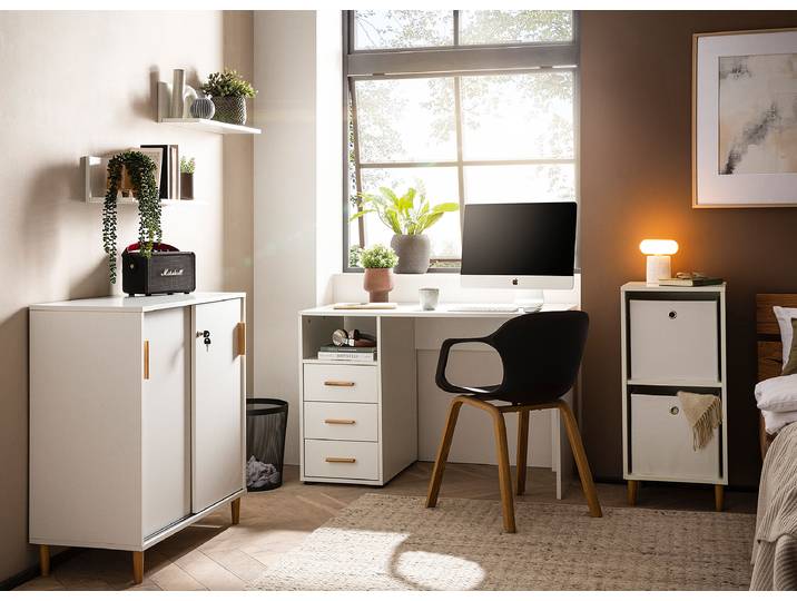 Commode de bureau 80 x 85 x 38cm Blanc