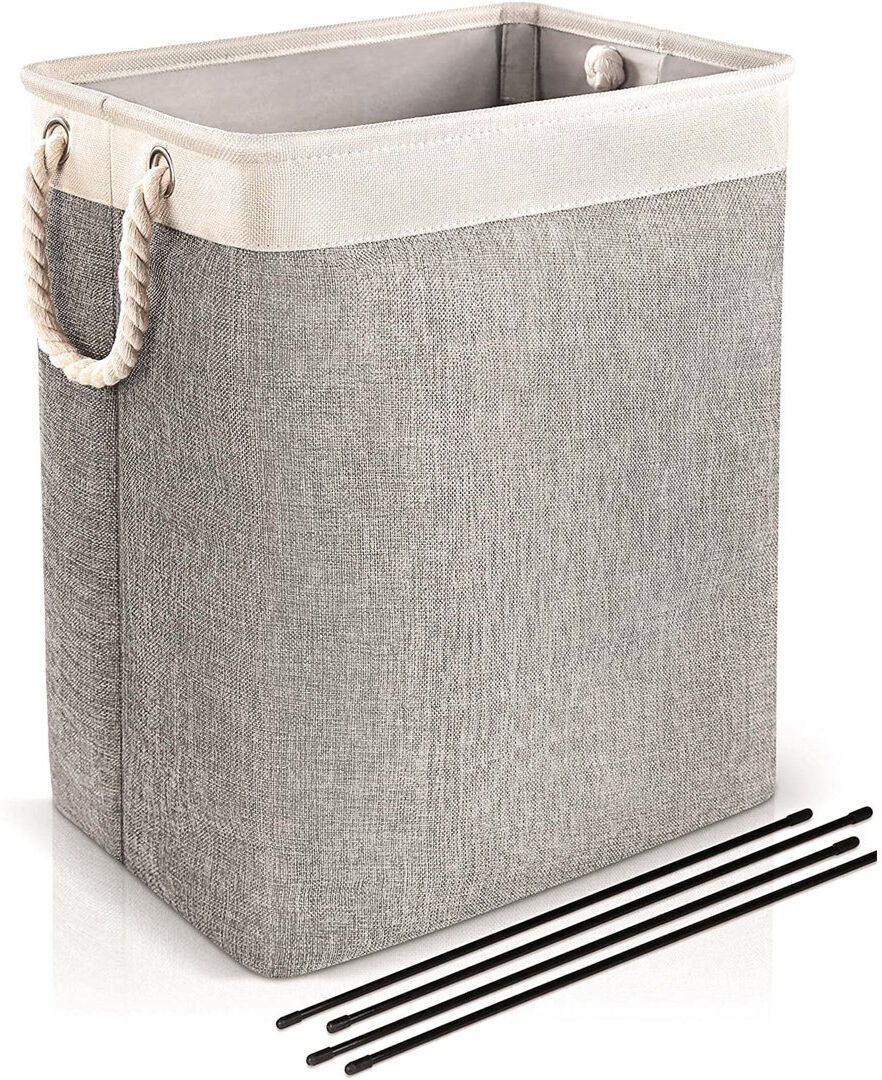 Longshore Tides Fabric Laundry Basket Light Grey 51cm H X 41cm W X 30cm D