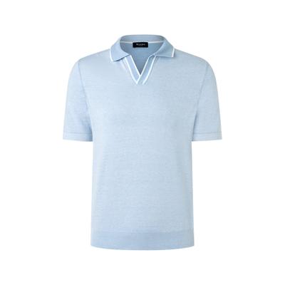 Poloshirt MAERZ MUENCHEN "Maerz Muenchen 452101 Poloshirt Herren Bekleidung", Herren, Gr. 48, blau, 100% Baumwolle, Shirts