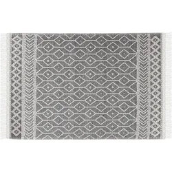 Tom Tailor Handwebteppich Colored Macrame Two grey 140 x 140 cm
