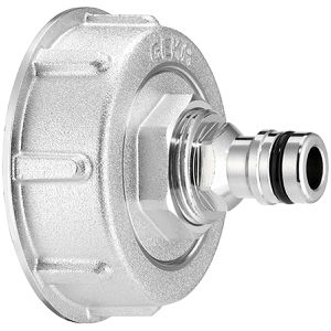 GEKA IBC-Adapter 30.0043.8, aus Messing, für S60x6 Gewinde, mit 3/4 Zoll Stecker