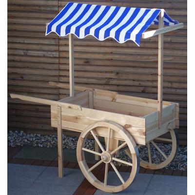 Transportkarren PROMADINO "Marktwagen", beige (natur), B:82cm H:184cm, Holzwerkstoff, Textil, Transportwagen, BxTxH: 173x82x184 cm