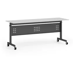 Mobiler Schreibtisch PRIMO MOBI, 1800 x 600 mm, schwarzes Untergestell, weiß