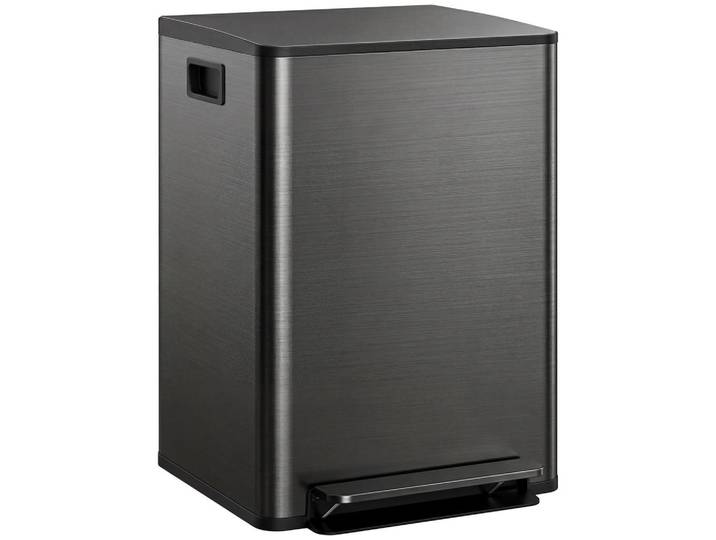 ComfortXL Mülleimer De-08931 2x30 L, Soft-Close, Mülltrennung Schwarz, Metall, 37.5x66.8x47.7 cm, Haushalt & Reinigung, Reinigung, Mülleimer & Abfallsammler