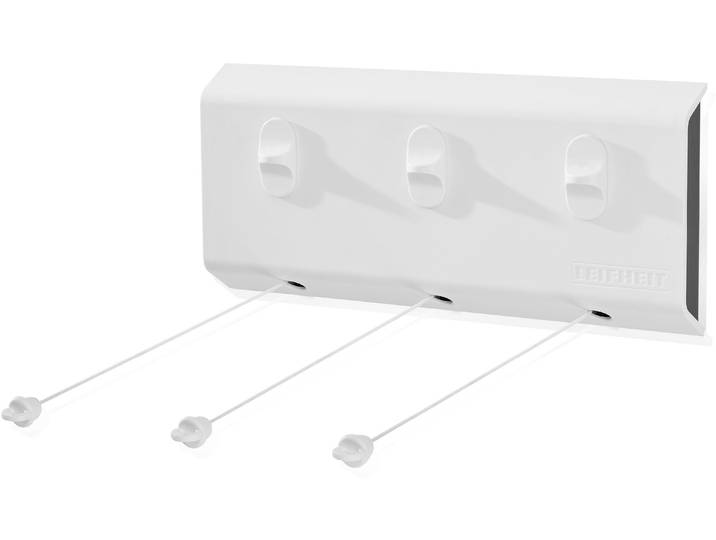 Wand-Wäscheleine LEIFHEIT Rollfix 150 Triple Longline , weiß, B:4,7cm H:35cm T:15,5cm, Kunststoff, Wäscheständer, Wand-Wäscheleine, ausziehbar