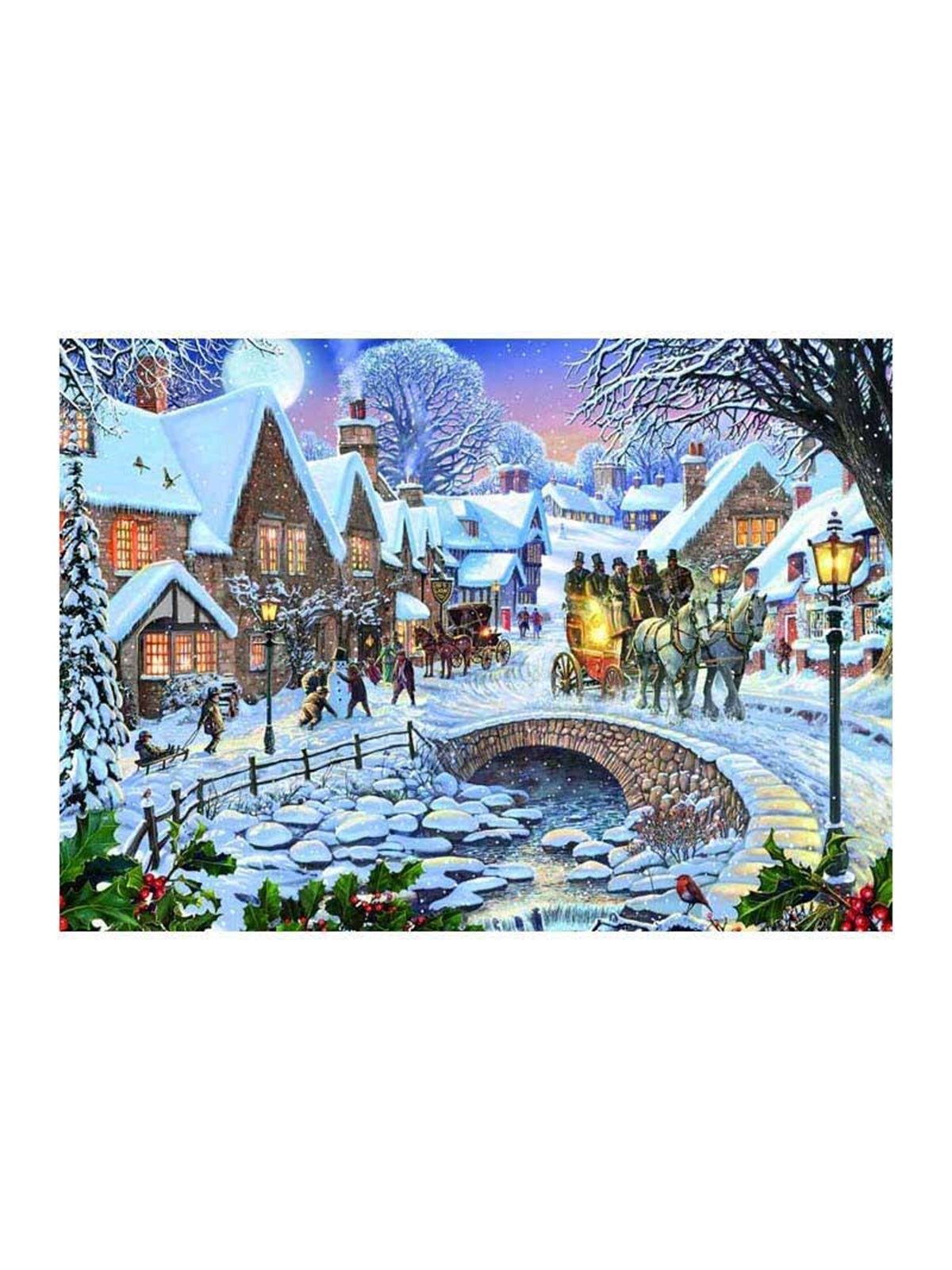 Rebo Publishers Winter Village Jigsaw Puzzle - 1000 Pieces 2D Puzzles
