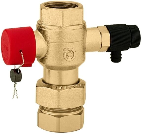 Premium Caleffi Kappenventil 558050 3/4" x 3/4", zum Prüfen von Ausdehnungsgefäßen