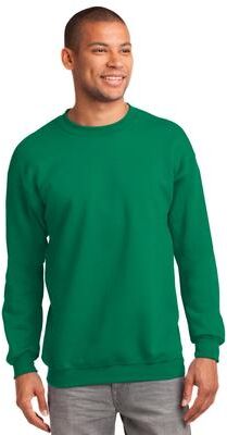 Port & Company PC90 Essential Fleece Crewneck Sweatshirt in Kelly size 3XL PC90Y