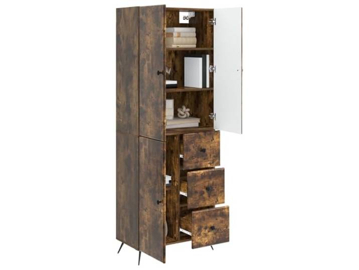 KTHLBRH Schrank-Set 2 Stück Eiche Rauchholz Engineered Für Garten und Innenbereich, vielseitiges Design, moderner Stil, einfach zu kombinieren