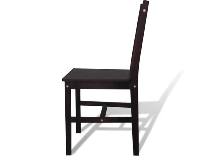 KLGBNCVE Esszimmerstühle 2 STK. Dunkelbraun Kiefernholz Massives Kiefernholz,glatte Lackierung,ergonomisches Design,max. 110 kg pro Sitzplatz,leicht zu reinigen
