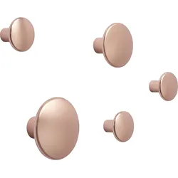 Dots Metal Wandhaken rosa 5 St.