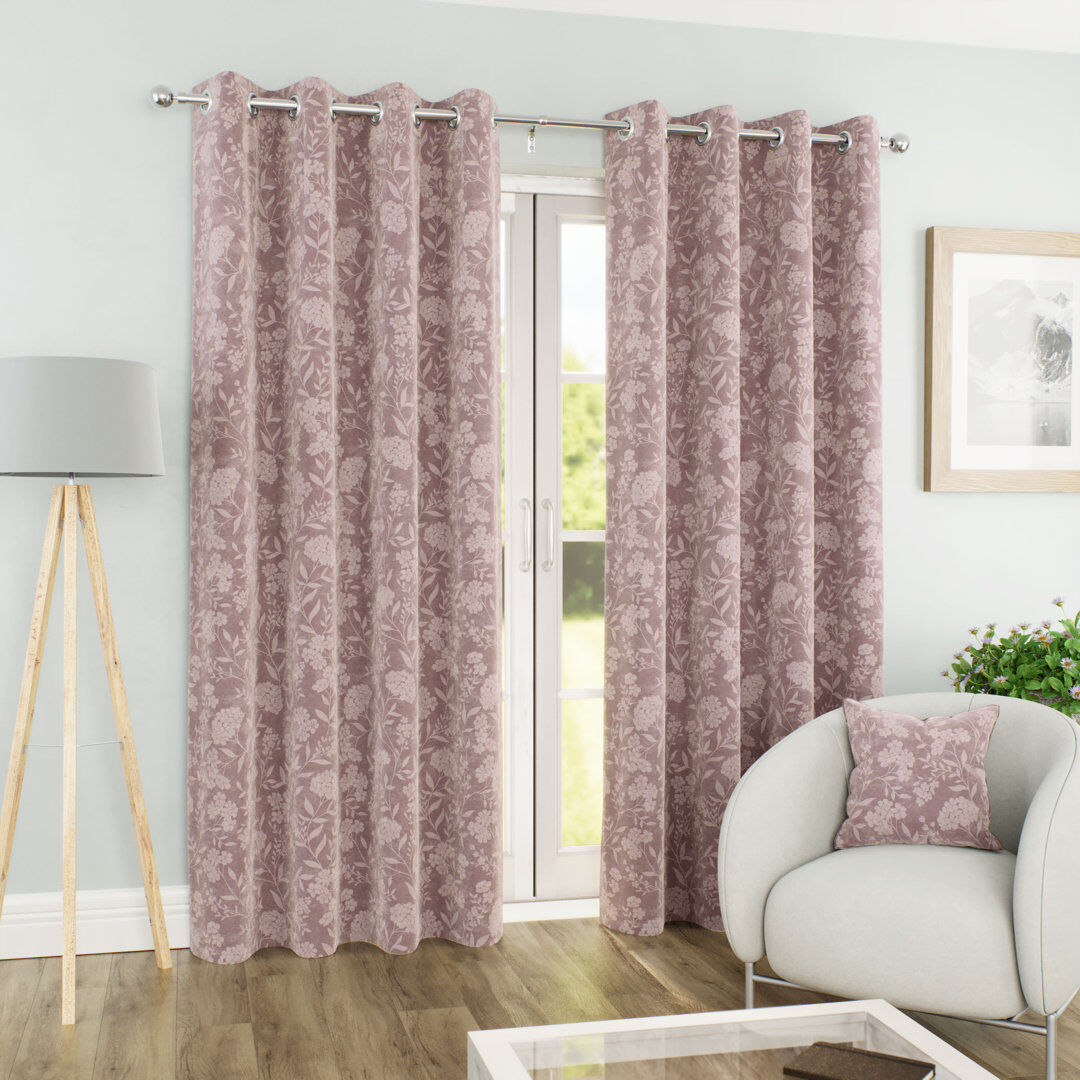 Rosalind Wheeler Blackout Curtain Pink 168cm Width x 183cm Drop