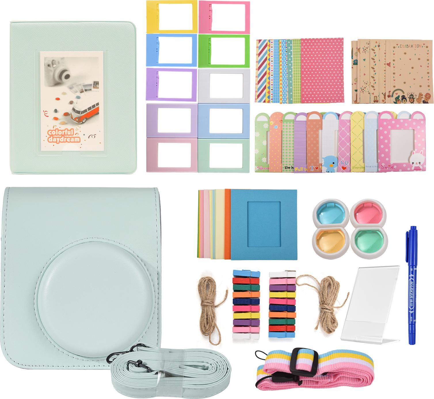 Cocosity Accessoirepakket voor Fujifilm Instax Mini 12 inclusief cameratas, strap, fotoalbum en accessoires