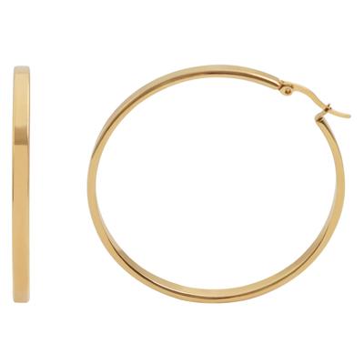 Paar Creolen ADELIA´S "Ohrringe – Creole aus Edelstahl", Damen, Gr. Damen, Edelstahl, gold, Ohrringe, Ein kleines Geschenk mit großer Wirkung