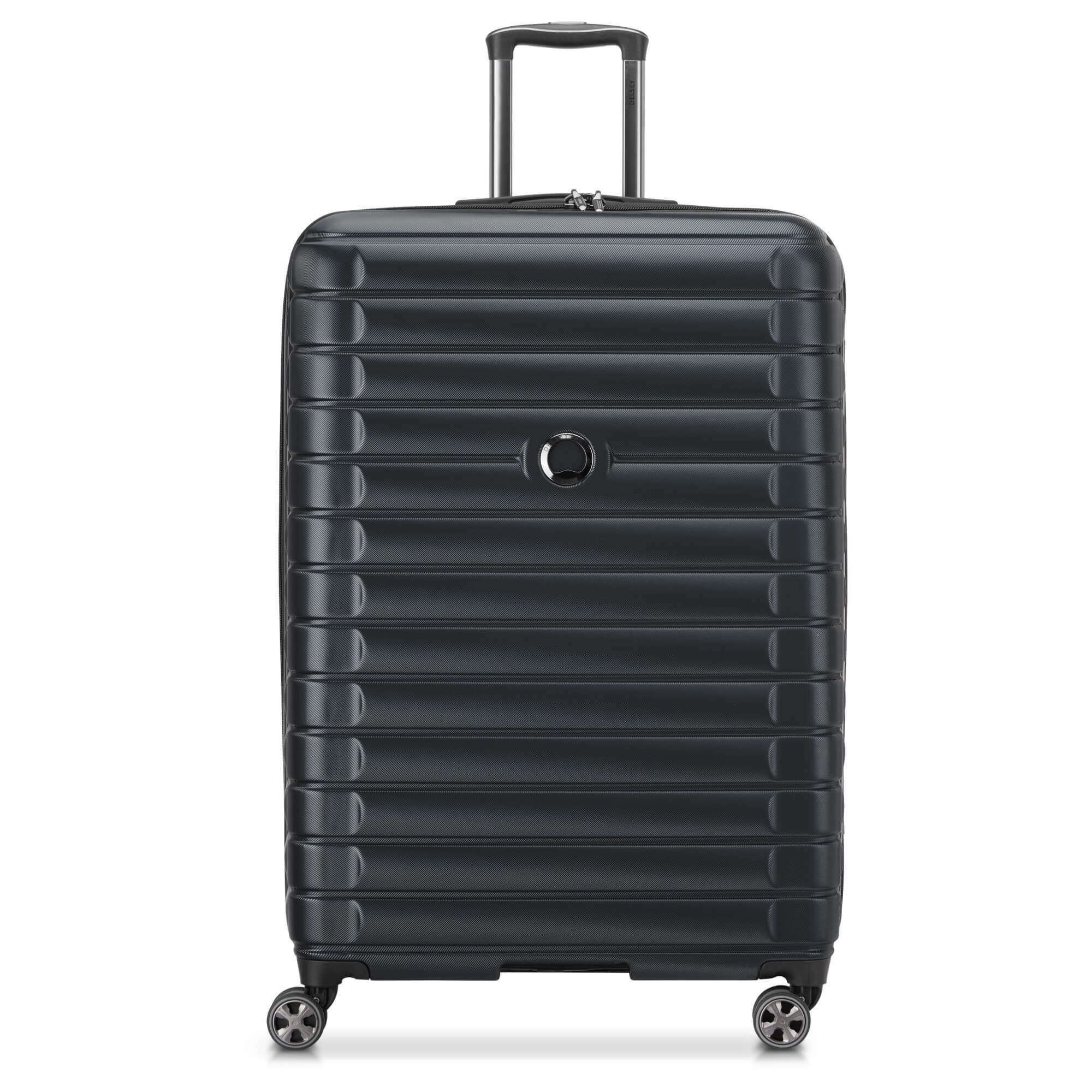 Delsey SHADOW 5.0, Karre, Harte Schale, Schwarz, 4 Rad/Räder, Rollenwalze, TSA-Kombinationsschloss