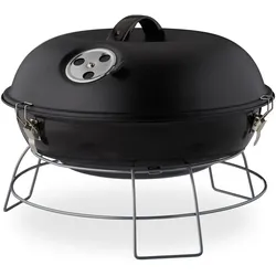 Relaxdays, Holzkohlegrill, Kugelgrill (33 cm)
