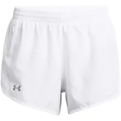 UNDER ARMOUR Fly-By Shorts Damen 100 - white/white/reflective L
