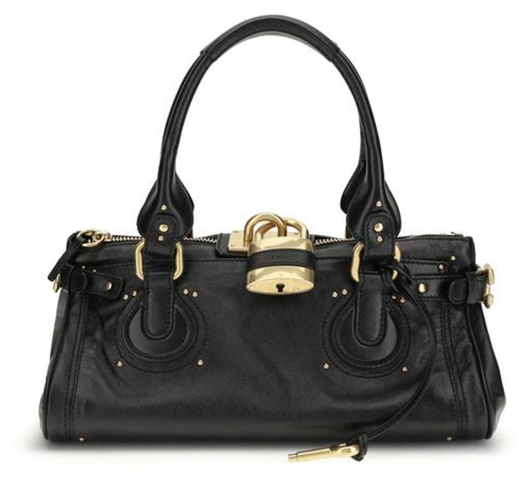 Chloé Schultertasche aus Leder in Schwarz