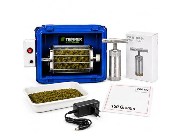 Weedness Pollenmaschine 150 Gramm M Set - Polm Shaker Erntereste Ernte Trocknen Weiterverarbeitung Crusher Grinder Pollen Extraktor