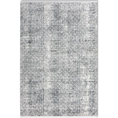 Teppich ASTRA "Positano 243", grau (dunkelgrau), B:140cm H:6mm L:200cm, Kunstfaser, Viskose, Teppiche, Teppich, weiche Oberfläche mit Viskose Glanz, Wohnzimmer