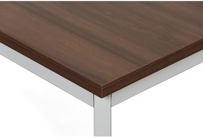 B2B Partner Esstisch BASIC, 120x80 cm, graues Metallgestell, Nussbaum