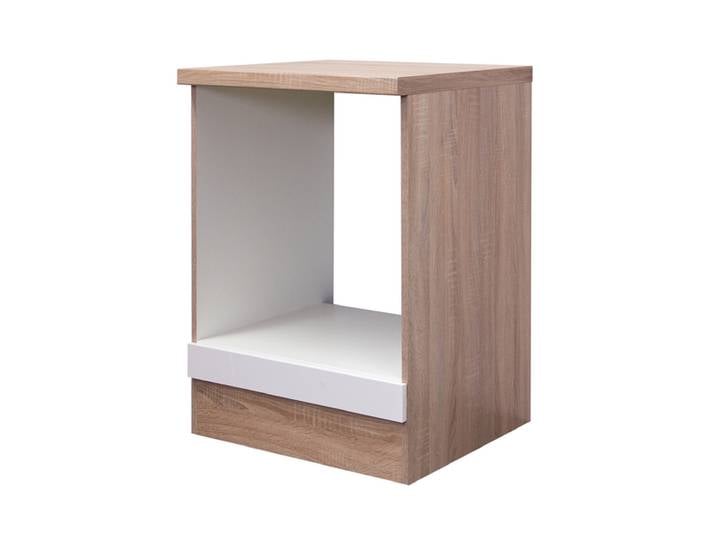 Herdumbauschrank Valero Weiß/Braun 60 x 86 x 60 cm