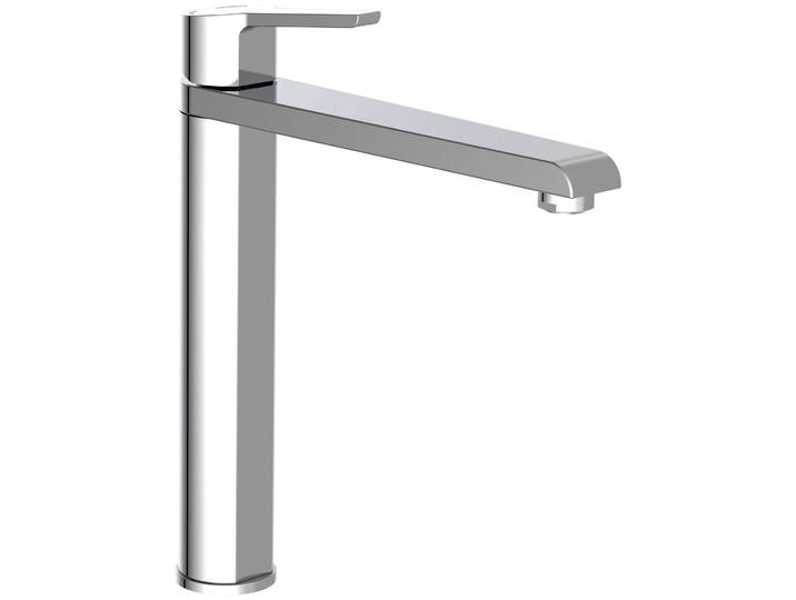 Spültischarmatur SCHÜTTE VITA , silber (chrom), B:5cm H:28cm T:25cm Ø:5cm, Messing, Armaturen, Spültischarmatur, mit hohem Auslauf, 360 Grad schwenkbar, extralange Schläuche, Chrom