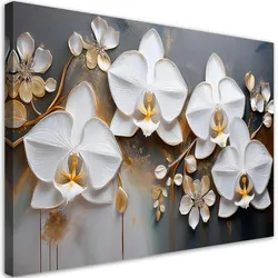 WANDBILD orchideen weiße blumen abstraktion