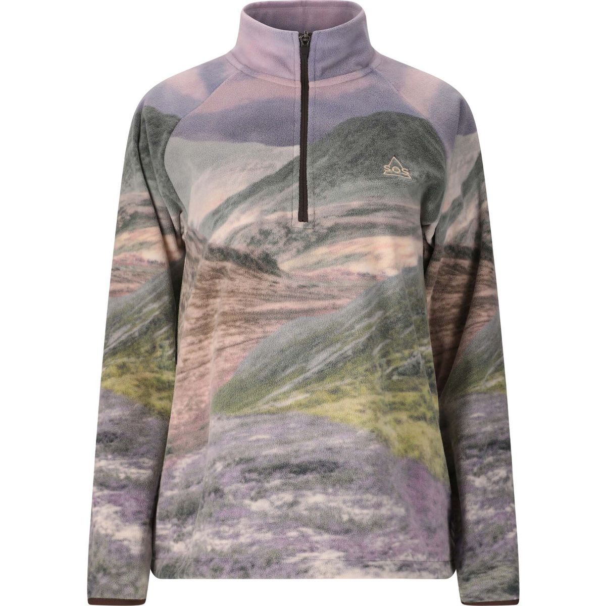SOS Exo W Printed Half Zip Fleece shale mud (1098) XS SOS263161-1098-XS