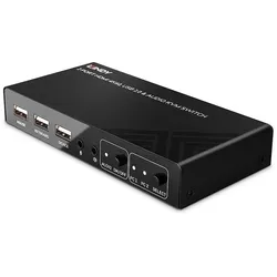 Lindy 32809 Tastatur/Video/Maus (KVM)-Switch Schwarz